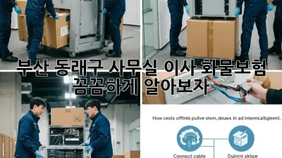 부산 동래구 사무실 이사? 화물보험 꼼꼼하게 알아보자!