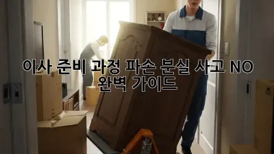 이사 준비 과정: 파손, 분실 사고 NO! 완벽 가이드